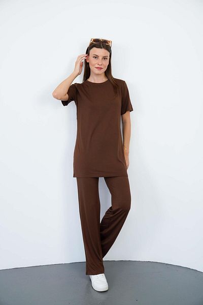 penyebizden Tunic & Trousers Set-Brown