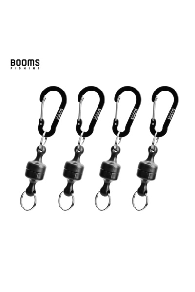 choice2 4 قطع من أذرع الصيد المغناطيسية السوداء مع حامل تحرير الشبكة المغناطي...