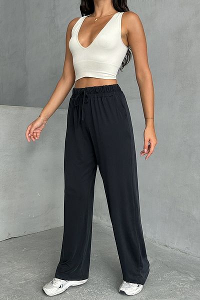 MD trend Γυναικείο παντελόνι Modal με ελαστική μέση με τσέπες