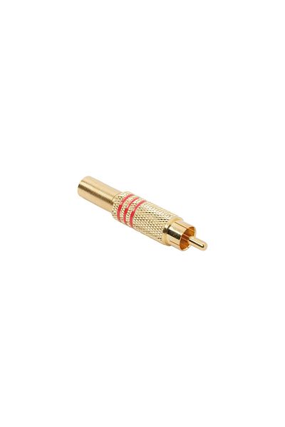 OEM Mufa RCA aurita inel rosu tata cablu maxim 6mm