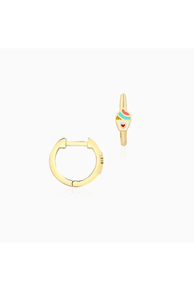 Cherry by Özkonak Kalp Cupcake Halka Çocuk Küpesi