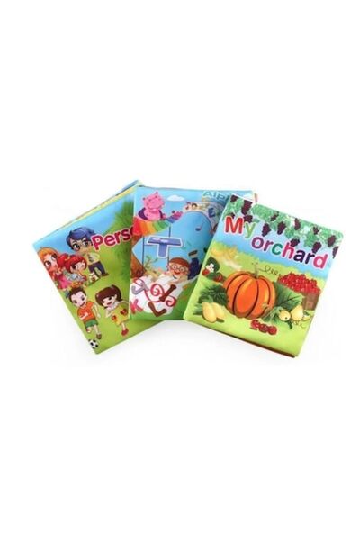 Creative World Toys Σετ 3 Εκπαιδευτικών Βρεφικών Βιβλίων με Κρεπαλιστερές και...