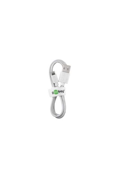 goobay USB Type C Male to USB 2.0 Male Cable 1m 3A 0.48Gbit/s White
