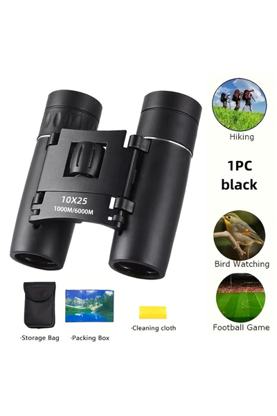 Choice منظار LJ-10x25 صغير الحجم 10x25 برؤية واضحة، منظار جيب صغير الحجم للبا...