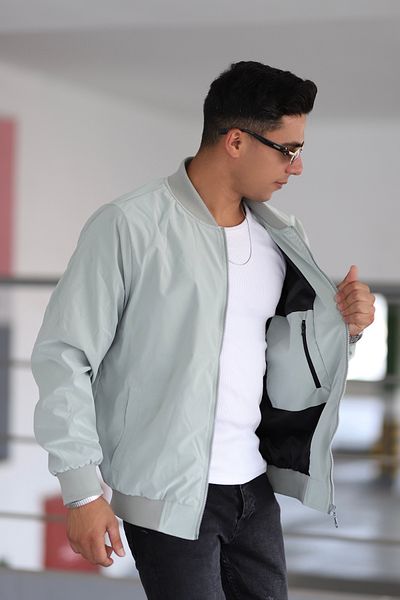 İng drop Men's Zippered College Coat