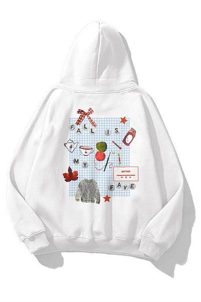 Trendiz Women's Fall Is My Fave Sweatshirt White