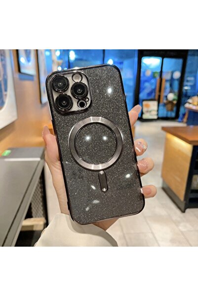 OEM Husa de Protectie 2 in 1 pentru iPhone 14 Pro Max Glitter Chrome Magsafe ...