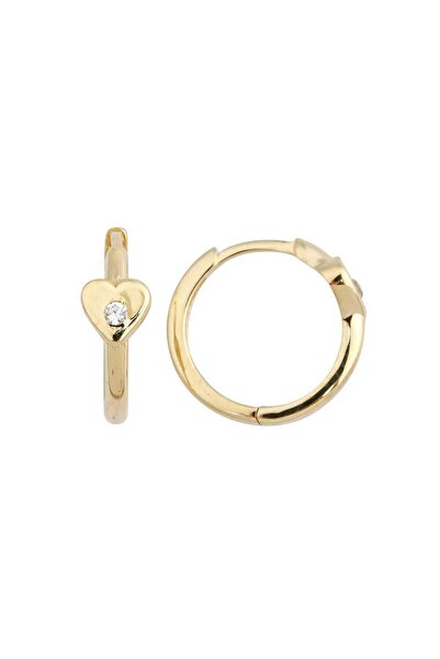 Cherry by Özkonak Taşlı Kalp Çocuk Küpesi