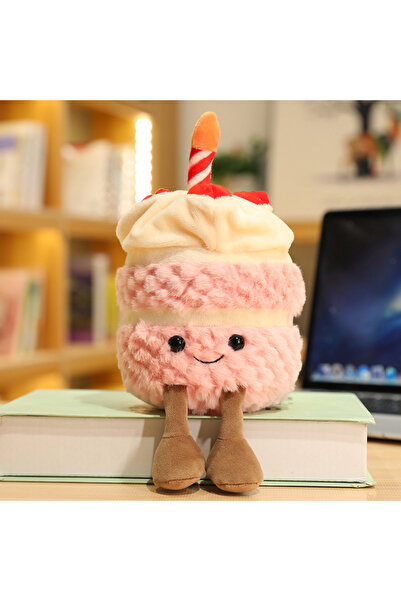 Choice انظر اختر الخيار 28 سم كعكة وردية ds Kawaii Cartoon Hot Cake دمية محشو...