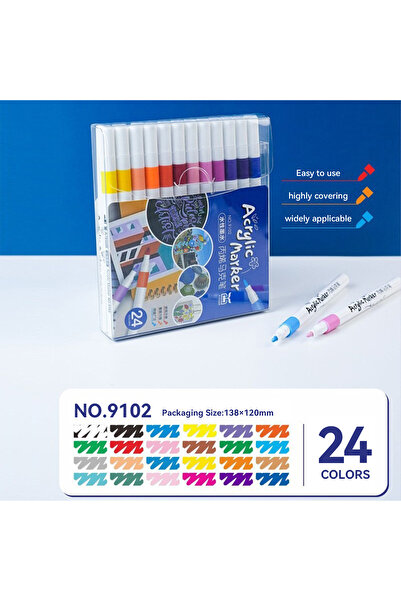 Choice مجموعة أقلام تحديد أكريليك 24 لونًا/12-60 لونًا/قلم ألوان مائية فني مت...