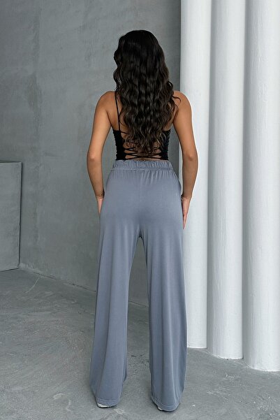 MD trend Women's Pocketed Elastic Waist Modal Trousers