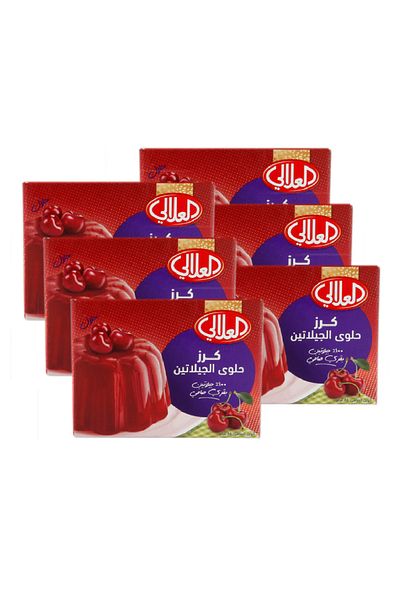 Al Alali Gelatin Dessert Cherry, 80g × 6