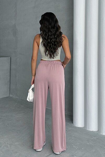 MD trend Women's Pocketed Elastic Waist Modal Trousers