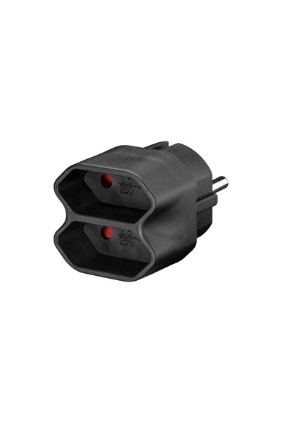 goobay Adaptor priză Schuko - 2x Euro negru
