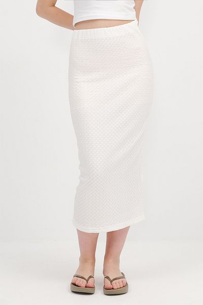 Addax Textured Midi Skirt E0575