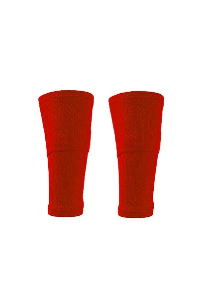 Choice M(8-13Y) Red 1 Pair Football Shin Guard With Pocket Adults Teens Kids Compression Calf Sleeve Soccer