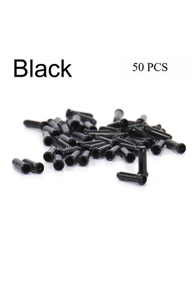 Choice 50PCS black 20/50Pcs Aluminum Alloy Bike Brake Shifter Inner Cable Tips Wire End Caps for MTB Bicyc