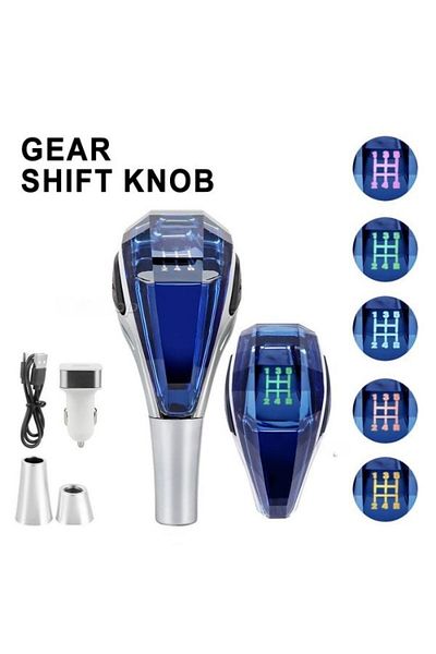 online shopping dsg store Stylish Crystal Gear Shift Knob Manual with Led Light
