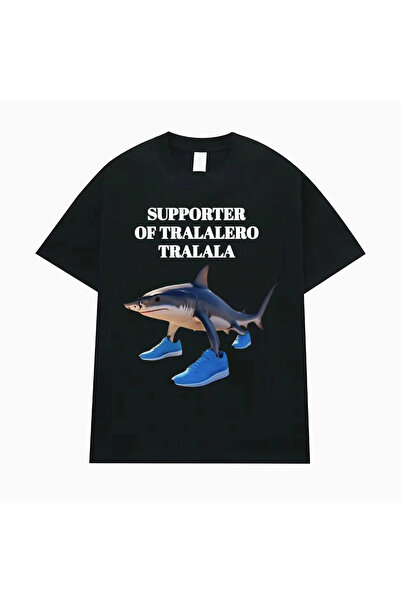 Tarzsokak Negru Tralalero Tralala Funny Shark Meme Cadouri Gothic Vintage T-s
