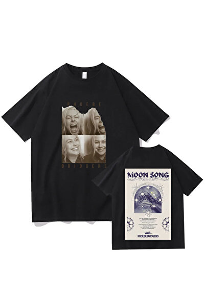 Tarzsokak Crna majica sa grafikom pesme Pure lu Moon, Black Phoebe Bridgers, ...