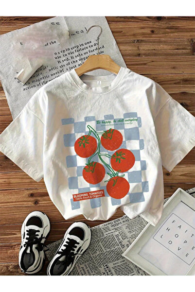 Tarzsokak Бяла италианска доматичка висяща сладка тениска Добави