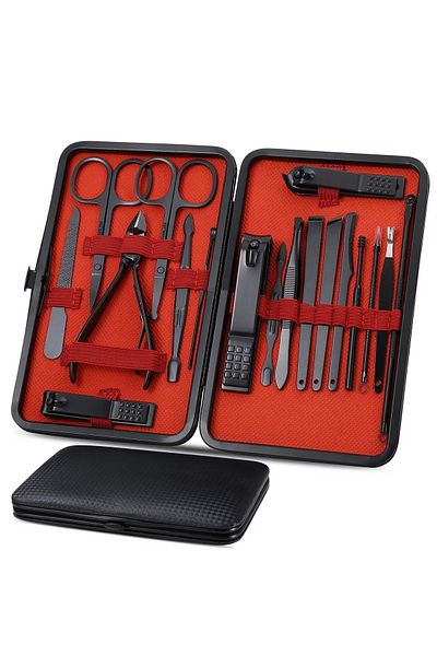 gaman Professional 18-Piece Manicure & Pedicure Care Set Nail Clipper and Hand Foot Care Kit