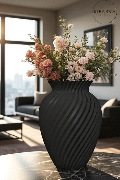 Biparca Store Modern Stylish and Decorative Durable Vase |   Salon |   Minimalist Elite Vase with Ceramic Look
