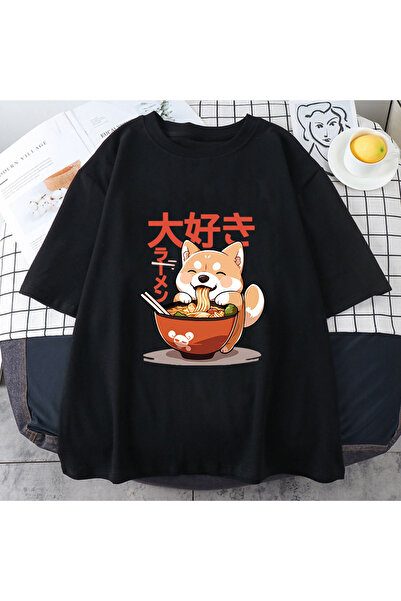 Tarzsokak أسود استمتع بإنو متعة رامين الصيف -قمصان/لار