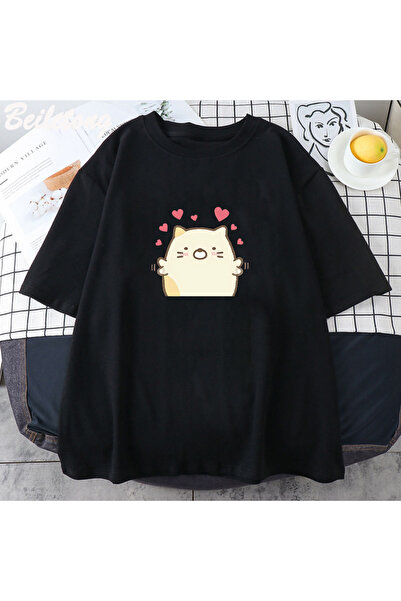 Tarzsokak أسود Sumikko Gurashi جديد Harajuku رسومات جرافيك جمالية مضحكة للجنس...