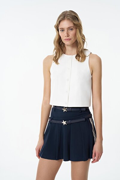 MU&ME BOUTİQUE Vest Quzu - Cream - S