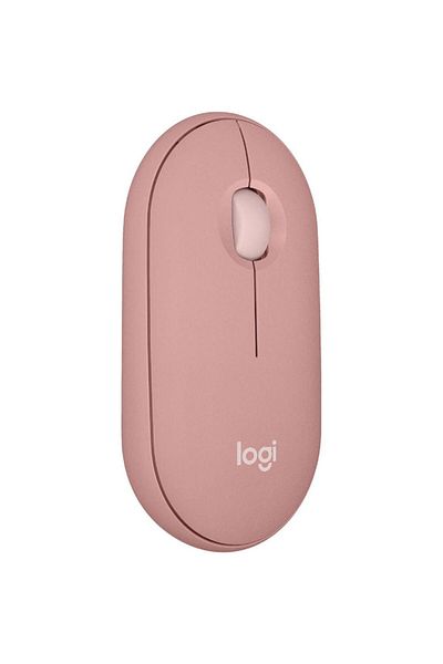 logitech ماوس Pebble Mouse 2 M350s رفيع لاسلكي يعمل بتقنية البلوتوث باللون الوردي