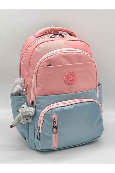LaddyCo First School Bag Water Resistant Set of 3 Unisex Children's Primary School Bag Ldc-8010 Powder-Blue