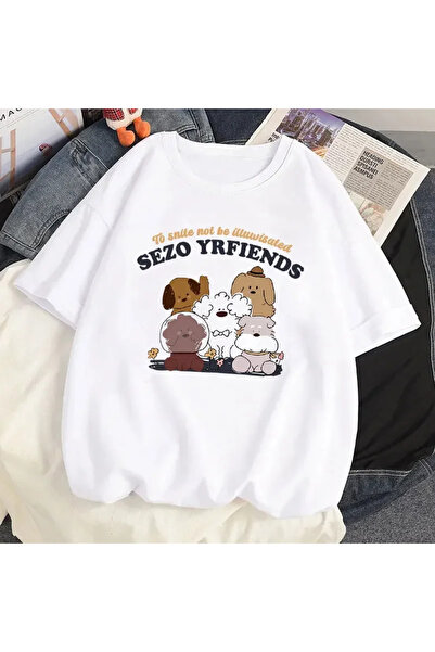 Tarzsokak Tricou cu grafică albă cu desene animate și pisică drăguță, imprime...