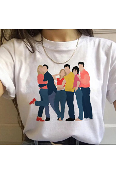 Tarzsokak برنامج White Friends TV Show harajuku Ullzang مطبوع عليه رسوم كرتون...