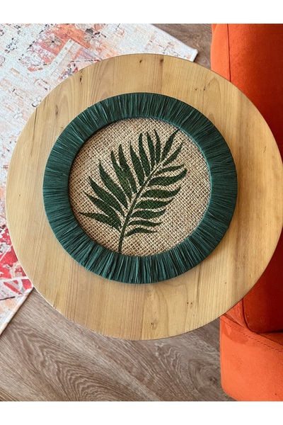 Aylak Tasarım Aylak Şeyler Yaprak desenli pano (23 cm) bohem yaprak tablosu