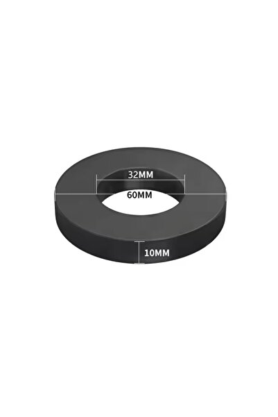 Hdg 60x32x10 mm Ferrit Kömür Halka Seramik Mıknatıs Magnet - 1 adet