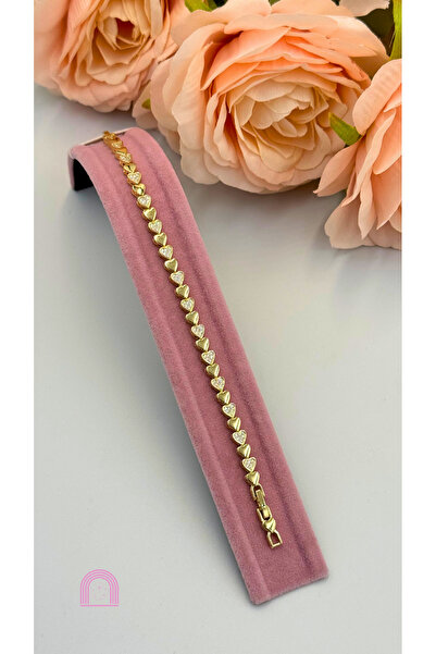 Moond Accessories سوار Xuping من حجر الزركون على شكل قلب صغير