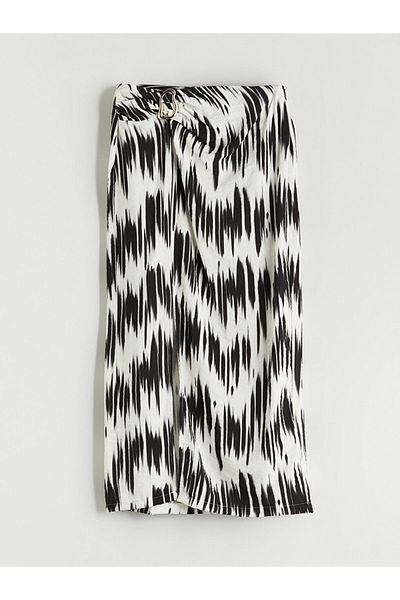 LC Waikiki New Season Patterned Ice Cream Skirt with Zipper at the Waist - S5Pf65Z8