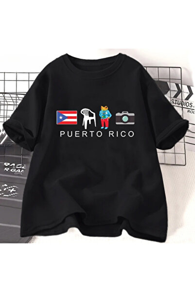 Tarzsokak Μαύρο μπλουζάκι Πουέρτο Ρίκο DTMF Bad Bunny για τα Harajku Frog St