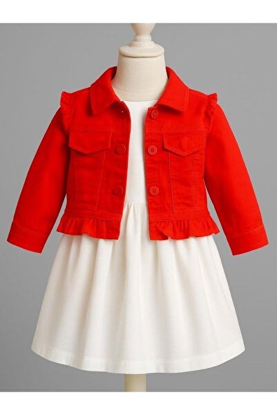 Zekids Baby Girl Thin Seasonal Jacket with Pocket Detail