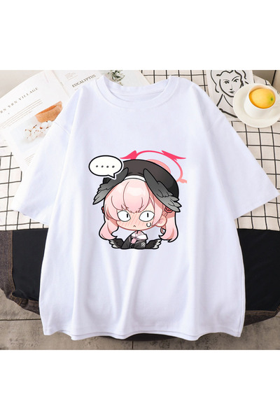 Tarzsokak تي شيرت أبيض أزرق من أرشيف كوهارو تي شيرت كاواي شخصية أنيمي مانغا ج...