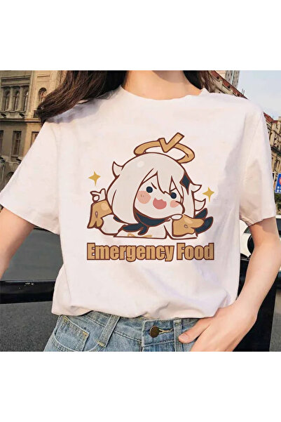 Tarzsokak Desen animat cu personajele albe Paimon, Genshin Impact, Venti, Xia...