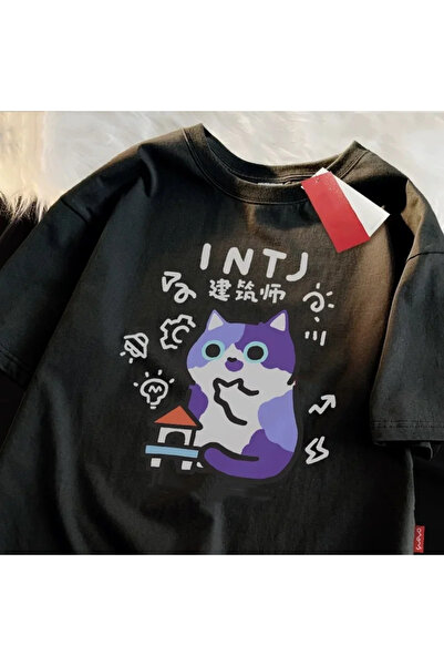 Tarzsokak Negru MBTI Summer and Spring Fun Cat Respirabil Moale Răcoros