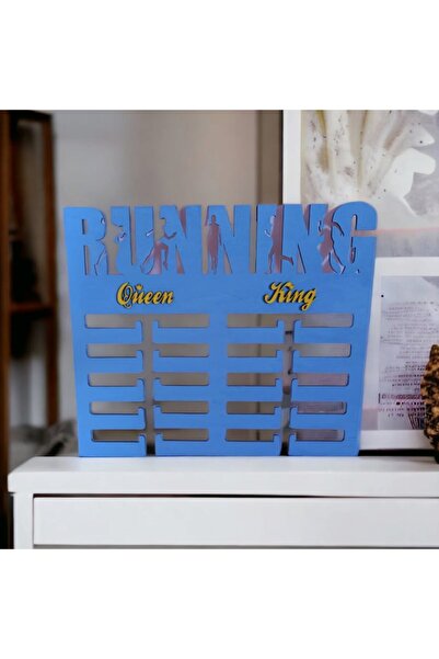 OEM Suport pentru medalii, placă din lemn de 3 mm, albastru, 40 cm