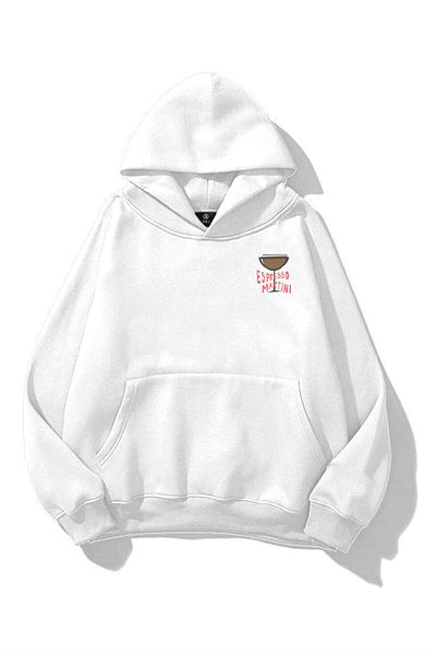 Trendiz Unisex Espresso Martini Poster Sweatshirt White