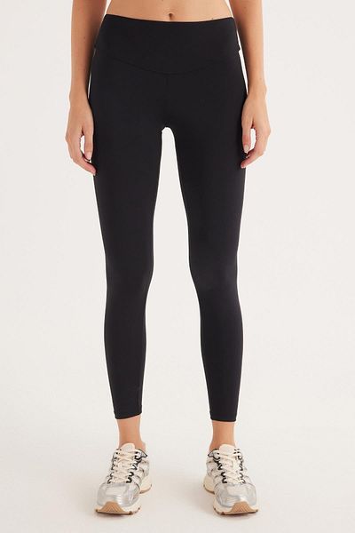 Tudors Leggings de damă Super Slim cu talie elastică Interlock Mărime Standard Normal Negru