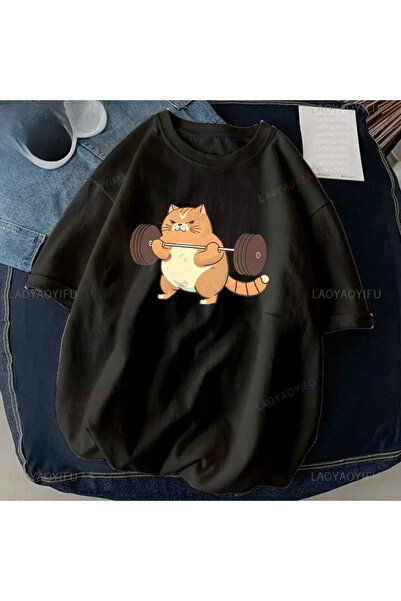 Tarzsokak Black Cat Halter imprimat Work Out Funny Gym Design Sticker Graphic...