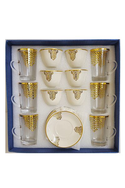 DVINA 36-piece coffee cup and tea set with saucers
