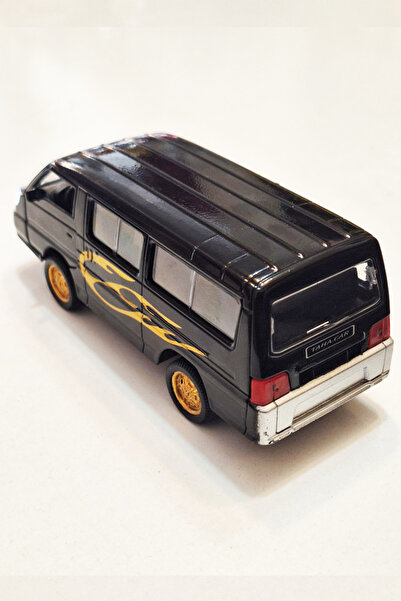 farddad Pull and Drop Minibus Toy | Metal Sprinter Bus | With Sound and Light - Front Doors Can Be Opened | Black