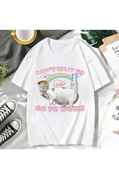 Tarzsokak أبيض لا يمكن تجاوزه مضحك قطة ميمي فينتاج قوطي روك بانك هيب هوب